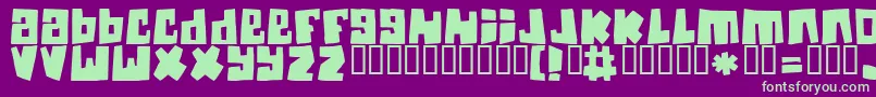 Guinea Font – Green Fonts on Purple Background