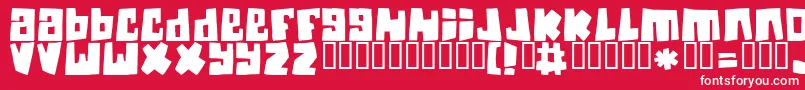 フォントGuinea – 赤い背景に白い文字