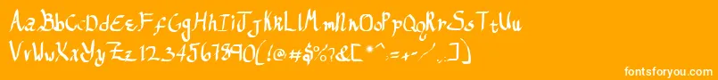 フォントRegifterBold – オレンジの背景に白い文字