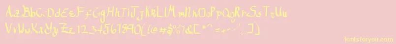 RegifterBold Font – Yellow Fonts on Pink Background
