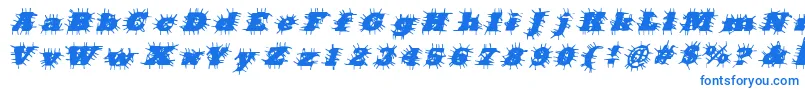 Czcionka BadHairDayregular – niebieskie czcionki