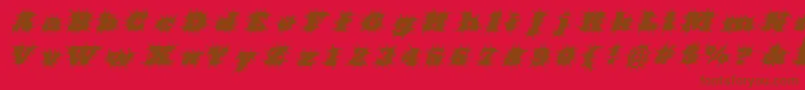 BadHairDayregular Font – Brown Fonts on Red Background