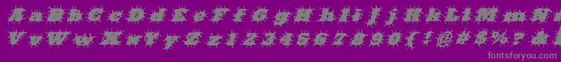 BadHairDayregular Font – Gray Fonts on Purple Background
