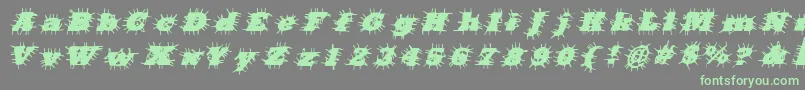 BadHairDayregular Font – Green Fonts on Gray Background