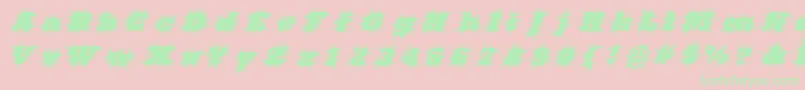 フォントBadHairDayregular – ピンクの背景に緑の文字