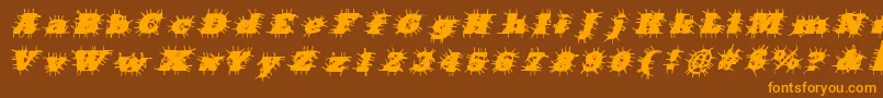 Więcej informacji o czcionce BadHairDayregular Czcionka BadHairDayregular – pomarańczowe czcionki na brązowym tle