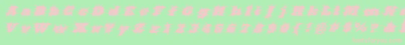 Więcej informacji o czcionce BadHairDayregular Czcionka BadHairDayregular – różowe czcionki na zielonym tle