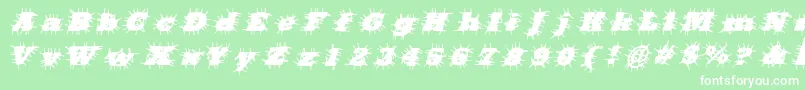 BadHairDayregular Font – White Fonts on Green Background