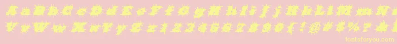 BadHairDayregular Font – Yellow Fonts on Pink Background