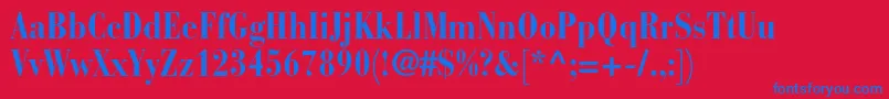 BauerbodonistdBoldcond Font – Blue Fonts on Red Background