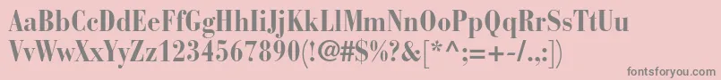 BauerbodonistdBoldcond Font – Gray Fonts on Pink Background