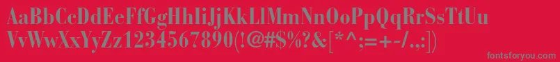 BauerbodonistdBoldcond Font – Gray Fonts on Red Background