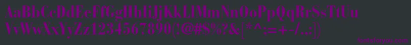 BauerbodonistdBoldcond Font – Purple Fonts on Black Background