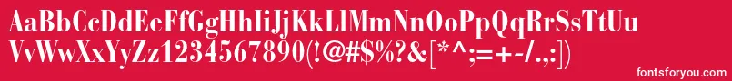 BauerbodonistdBoldcond Font – White Fonts on Red Background
