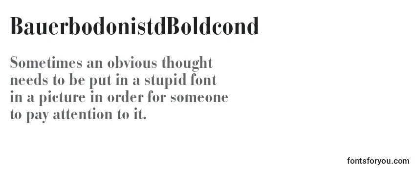 BauerbodonistdBoldcond Font