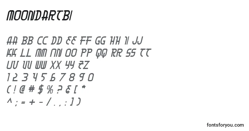 characters of moondartbi font, letter of moondartbi font, alphabet of  moondartbi font