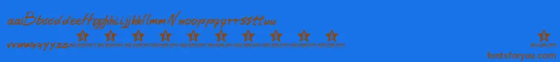 BeernoteTrial Font – Brown Fonts on Blue Background