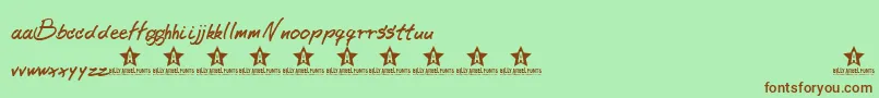 BeernoteTrial Font – Brown Fonts on Green Background