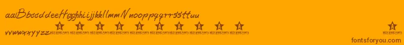 BeernoteTrial Font – Brown Fonts on Orange Background