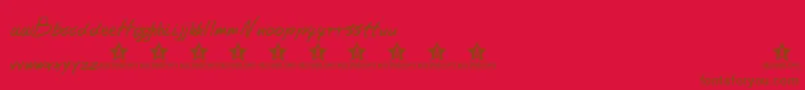 BeernoteTrial Font – Brown Fonts on Red Background