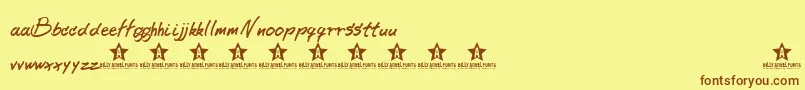 BeernoteTrial Font – Brown Fonts on Yellow Background