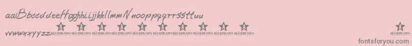 BeernoteTrial Font – Gray Fonts on Pink Background