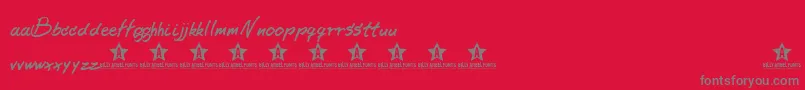 BeernoteTrial Font – Gray Fonts on Red Background
