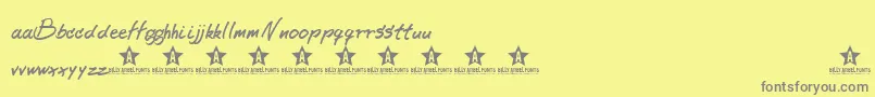 BeernoteTrial Font – Gray Fonts on Yellow Background