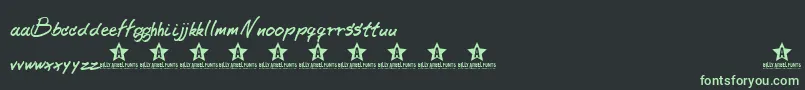 BeernoteTrial Font – Green Fonts on Black Background