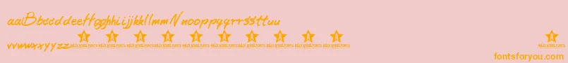 BeernoteTrial Font – Orange Fonts on Pink Background