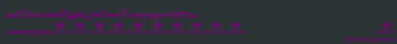 BeernoteTrial Font – Purple Fonts on Black Background