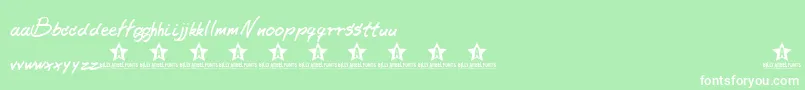 BeernoteTrial Font – White Fonts on Green Background