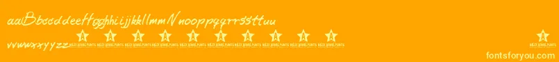 BeernoteTrial Font – Yellow Fonts on Orange Background