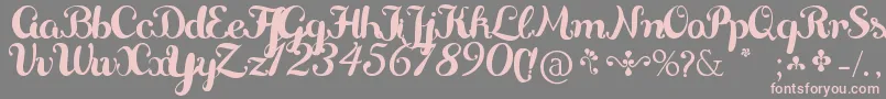 Delikatessen Font – Pink Fonts on Gray Background