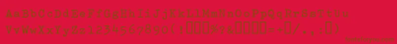 フォントSplendidb – 赤い背景に茶色の文字