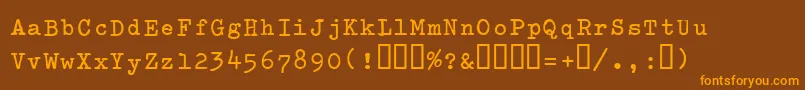 Splendidb-Schriftart – Orangefarbene Schriften auf braunem Hintergrund