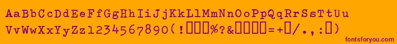 Splendidb Font – Purple Fonts on Orange Background