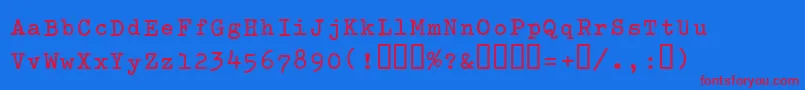Splendidb-Schriftart – Rote Schriften auf blauem Hintergrund