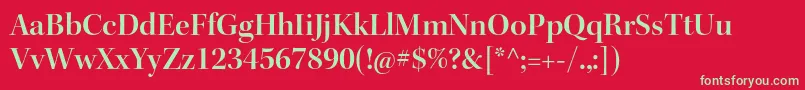 KeplerstdSemibolddisp Font – Green Fonts on Red Background
