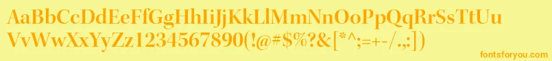 KeplerstdSemibolddisp Font – Orange Fonts on Yellow Background