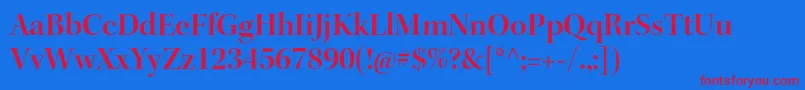 KeplerstdSemibolddisp Font – Red Fonts on Blue Background