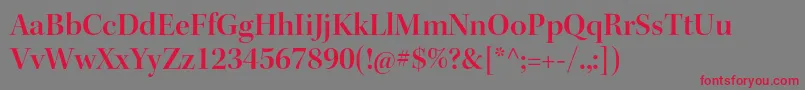 KeplerstdSemibolddisp Font – Red Fonts on Gray Background