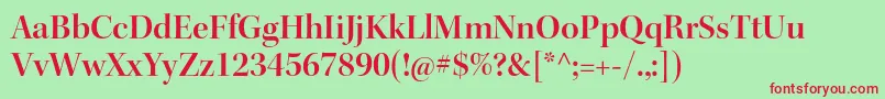 KeplerstdSemibolddisp Font – Red Fonts on Green Background