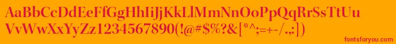 KeplerstdSemibolddisp Font – Red Fonts on Orange Background