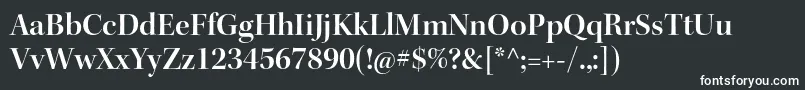 Шрифт KeplerstdSemibolddisp – белые шрифты на чёрном фоне