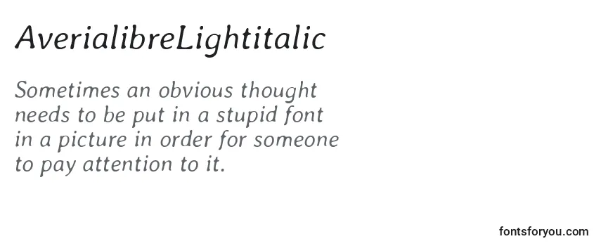 AverialibreLightitalic Font