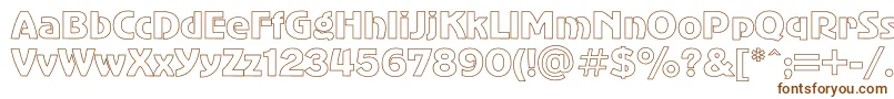 Шрифт AdvergothicHo – коричневые шрифты на белом фоне