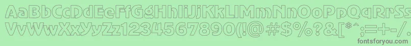 AdvergothicHo Font – Gray Fonts on Green Background