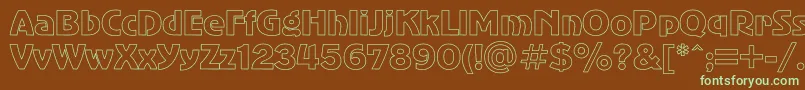AdvergothicHo Font – Green Fonts on Brown Background