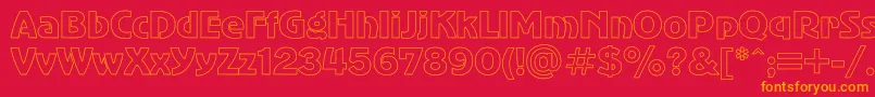 AdvergothicHo Font – Orange Fonts on Red Background